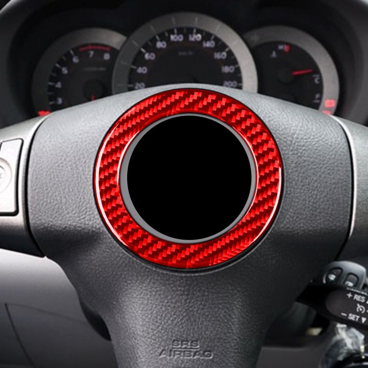 Stylish Carbon Fibre Steering Wheel Trim Sticker for Toyota RAV4 (2006-2013) - Perfect for Left and Right Drive