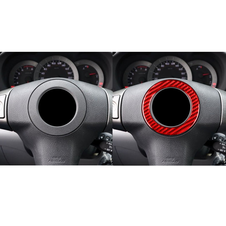 Stylish Carbon Fibre Steering Wheel Trim Sticker for Toyota RAV4 (2006-2013) - Perfect for Left and Right Drive