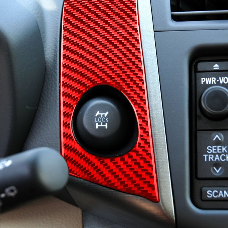 Carbon Fibre Warning Light Switch Panel Sticker for Toyota RAV4 (2006-2013) - Stylish Upgrade for Left and Right Drive Vehicles