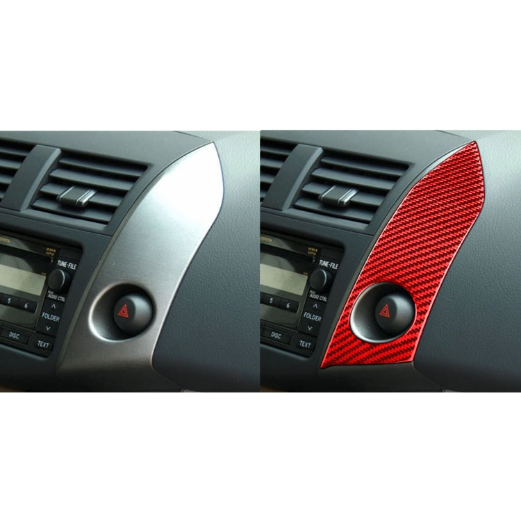 Carbon Fibre Warning Light Switch Panel Sticker for Toyota RAV4 (2006-2013) - Stylish Upgrade for Left and Right Drive Vehicles