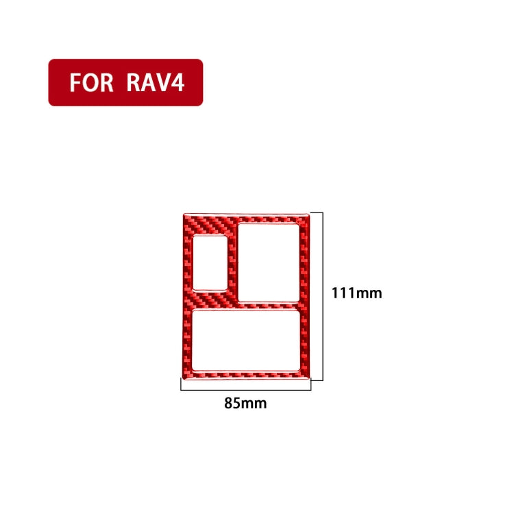 Carbon Fibre Decorative Sticker for Rear Mirror Adjustment Switch - Toyota RAV4 (2006-2013) Right-Hand Drive