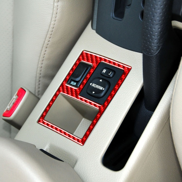 Carbon Fibre Decorative Sticker for Rear Mirror Adjustment Switch - Toyota RAV4 (2006-2013) Right-Hand Drive