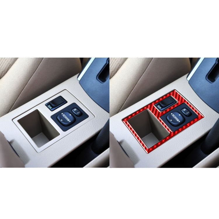 Carbon Fibre Decorative Sticker for Rear Mirror Adjustment Switch - Toyota RAV4 (2006-2013) Right-Hand Drive