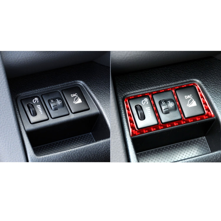 Carbon Fibre Headlight Switch Trim for Toyota RAV4 (2006-2013) - Stylish Decorative Upgrade for Left and Right Drive