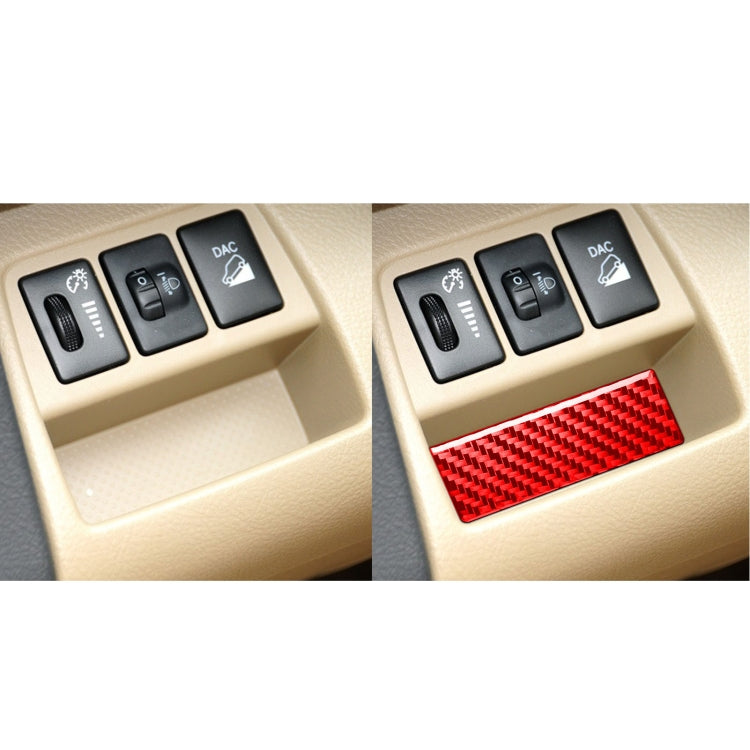 Carbon Fibre Headlight Switch Gasket Decorative Sticker for Toyota RAV4 (2006-2013) - Enhance Your Interior