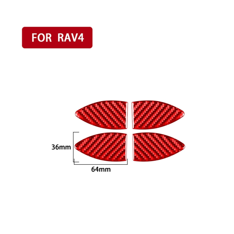 Sleek Carbon Fibre Door Bowl Decals for Toyota RAV4 (2006-2013) - Left & Right Drive
