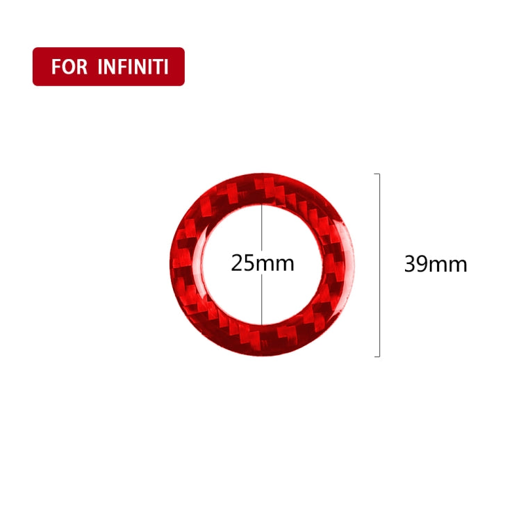 Infiniti Carbon Fibre Push-Button Start Trim Sticker for Q50 (2014-2020), Q60 & QX60 - Left/Right Drive