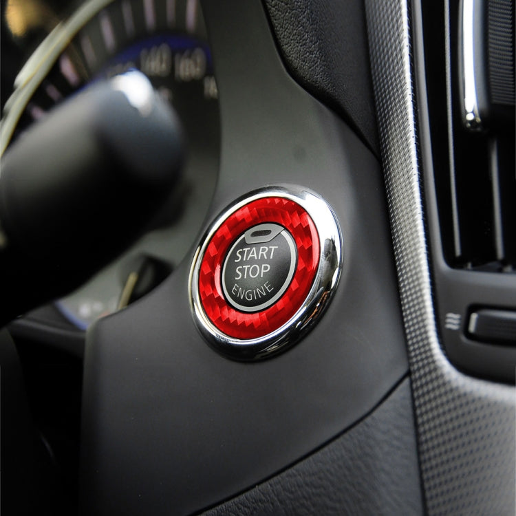 Infiniti Carbon Fibre Push-Button Start Trim Sticker for Q50 (2014-2020), Q60 & QX60 - Left/Right Drive