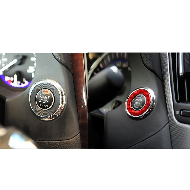 Infiniti Carbon Fibre Push-Button Start Trim Sticker for Q50 (2014-2020), Q60 & QX60 - Left/Right Drive