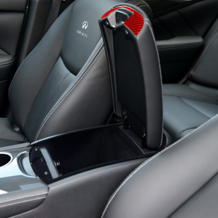 Infiniti Q50 Carbon Fibre Armrest Box Trim Sticker (2014-2020) - Stylish Upgrade for Left & Right Drive Models