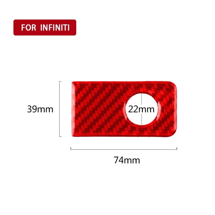 Carbon Fibre Decorative Sticker for Infiniti Q50 Front Passenger Seat Handle Box (2014-2020, Right-Hand Drive)