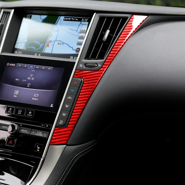 Infiniti Q50 Carbon Fibre Central Control Frame Trim Stickers (2014-2020) - Left & Right Drive
