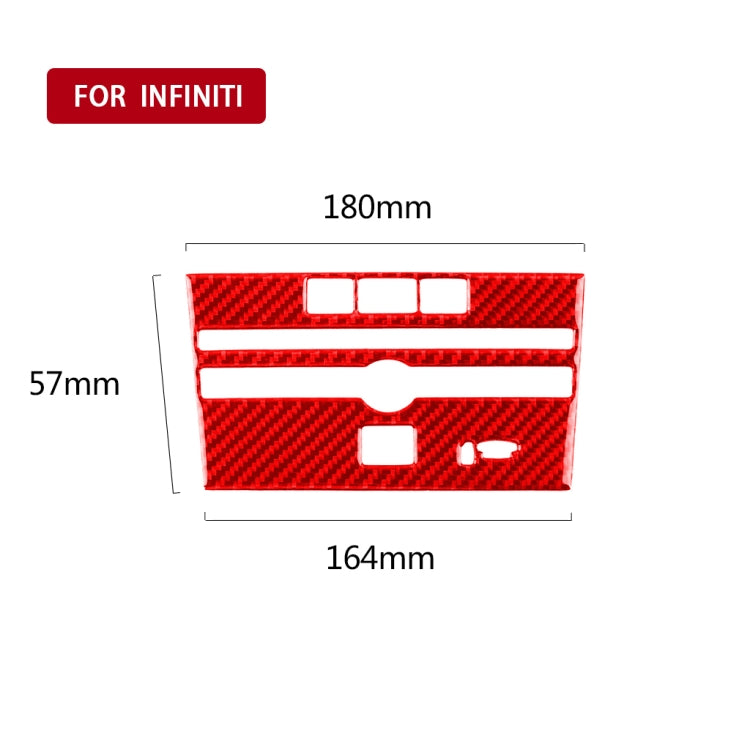 Carbon Fibre B Style CD Console Panel Trim Sticker for Infiniti Q50 (2014-2020) - Right Hand Drive
