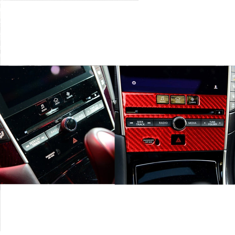 Carbon Fibre B Style CD Console Panel Trim Sticker for Infiniti Q50 (2014-2020) – Left Drive
