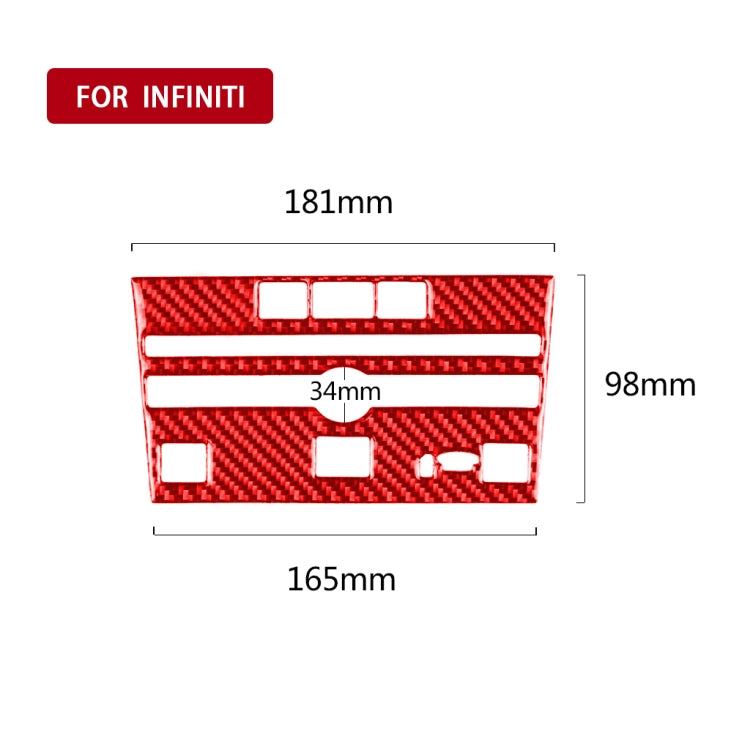 Infiniti Q50 2014-2020 Carbon Fibre A Style CD Console Panel Decorative Trim Sticker for Right Drive