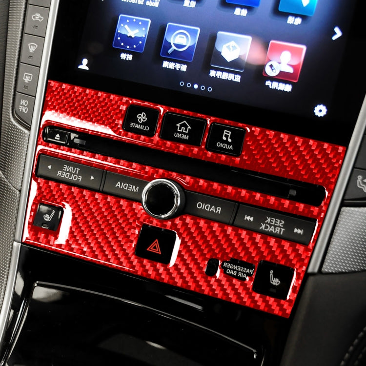 Infiniti Q50 2014-2020 Carbon Fibre A Style CD Console Panel Decorative Trim Sticker for Right Drive