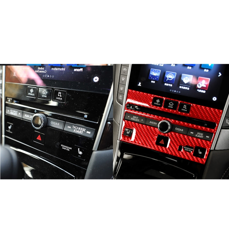Infiniti Q50 2014-2020 Carbon Fibre A Style CD Console Panel Decorative Trim Sticker for Right Drive