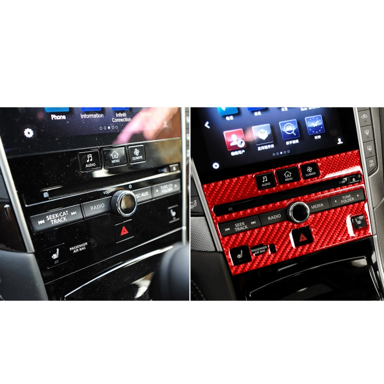 Infiniti Q50 Carbon Fibre A Style CD Console Panel Trim Sticker (2014-2020) - Left Drive