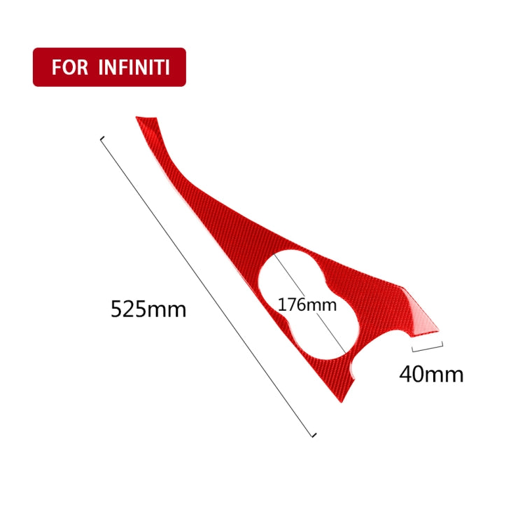 Carbon Fibre Cup Holder Panel Sticker for Infiniti Q50 (2014-2020) - Stylish Car Interior Upgrade