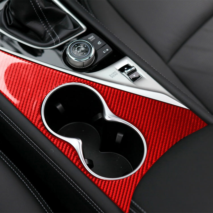 Carbon Fibre Cup Holder Panel Sticker for Infiniti Q50 (2014-2020) - Stylish Car Interior Upgrade