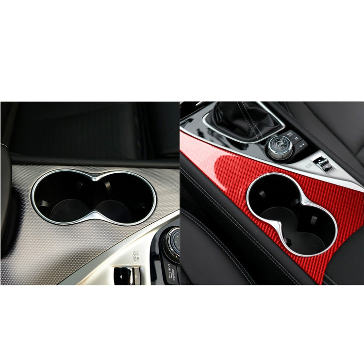 Carbon Fibre Cup Holder Panel Sticker for Infiniti Q50 (2014-2020) - Stylish Car Interior Upgrade