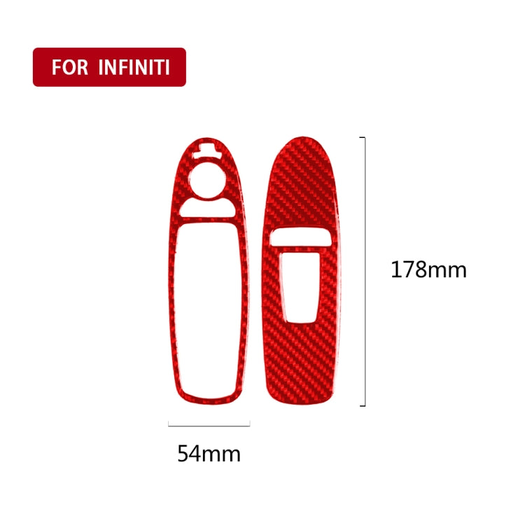Infiniti Q60 Carbon Fibre Window Lift Panel Trim Sticker for Left-Hand Drive
