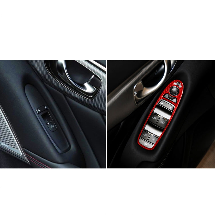 Infiniti Q60 Carbon Fibre Window Lift Panel Trim Sticker for Left-Hand Drive