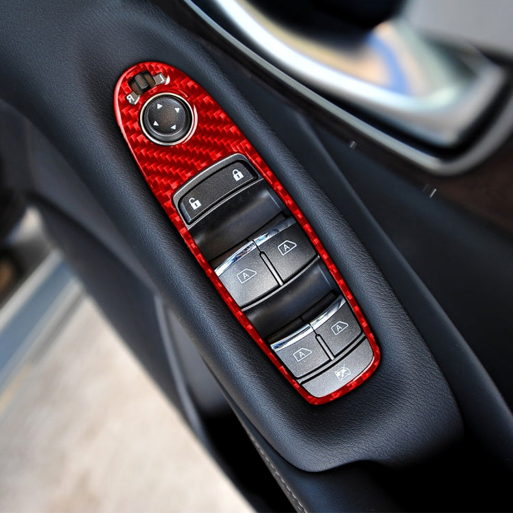 Infiniti Q50 2014-2020 Carbon Fibre B Style Window Lift Panel Trim Sticker for Right Drive