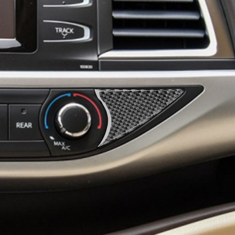 Carbon Fibre Air Con Switch Decorative Sticker for Toyota Highlander 2014-2019, Left Drive