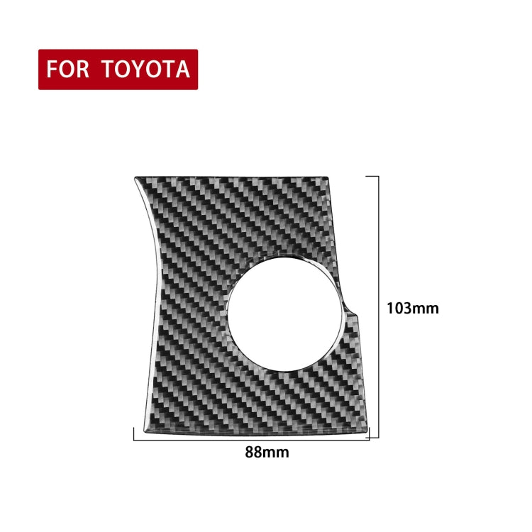 Stylish Carbon Fibre Ignition Switch Panel Decal for Toyota Highlander 2014-2019, Left-Hand Drive