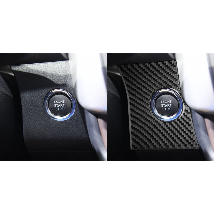 Stylish Carbon Fibre Ignition Switch Panel Decal for Toyota Highlander 2014-2019, Left-Hand Drive