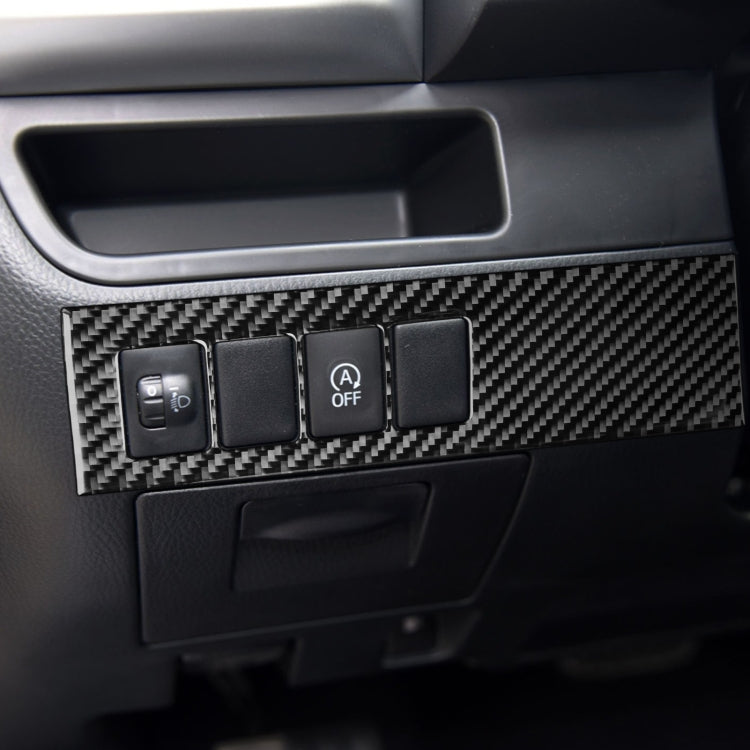 Toyota Highlander Carbon Fibre Headlight Adjustment Switch Panel Decor Sticker (2014-2019) - Left Drive