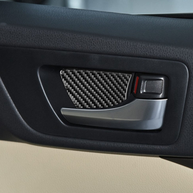 Carbon Fibre Interior Door Bowl Trim Sticker for Toyota Highlander 2014-2019, Left-Hand Drive