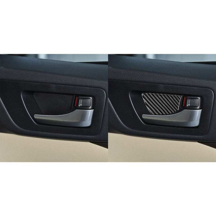 Carbon Fibre Interior Door Bowl Trim Sticker for Toyota Highlander 2014-2019, Left-Hand Drive
