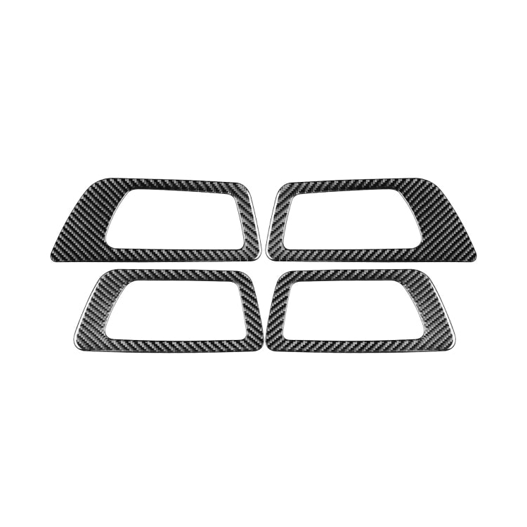 Stylish Carbon Fibre Door Handle Trim Stickers for Toyota Highlander (2014-2019) - Left-Hand Drive