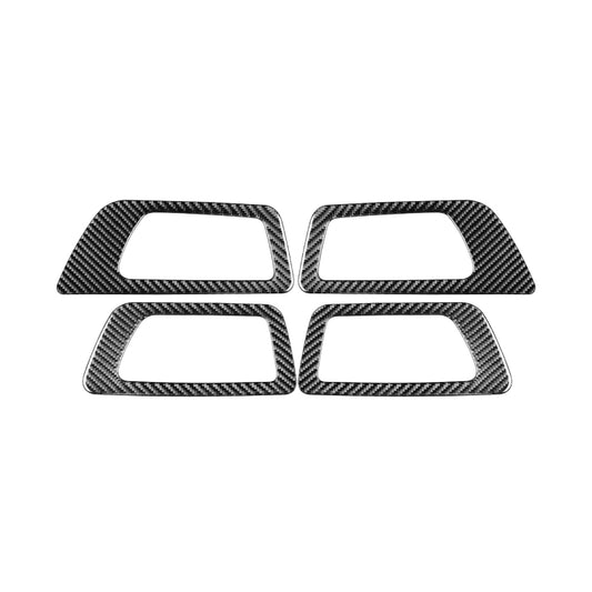 Stylish Carbon Fibre Door Handle Trim Stickers for Toyota Highlander (2014-2019) - Left-Hand Drive