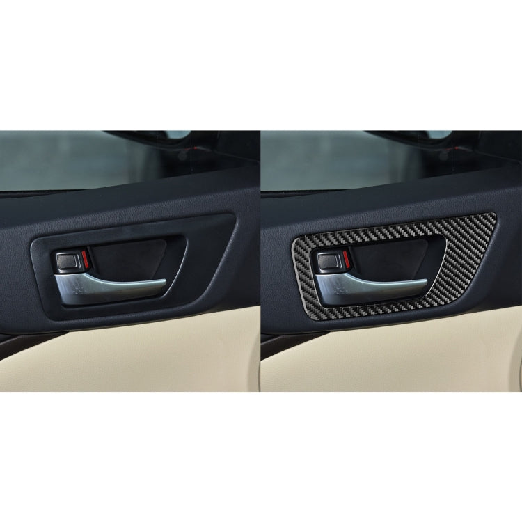 Stylish Carbon Fibre Door Handle Trim Stickers for Toyota Highlander (2014-2019) - Left-Hand Drive