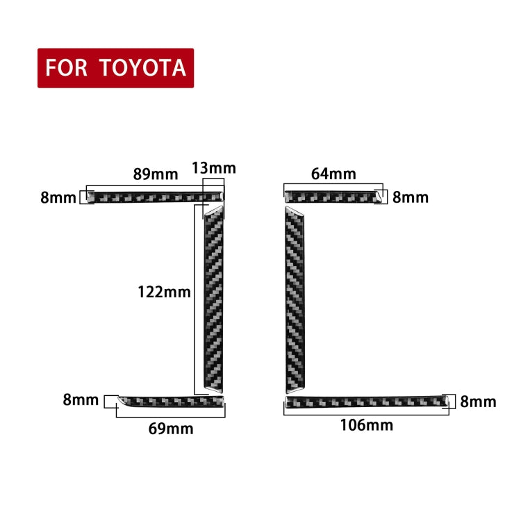 Carbon Fibre Decorative Air Vent Trim for Toyota Highlander (2014-2019) - Left Drive