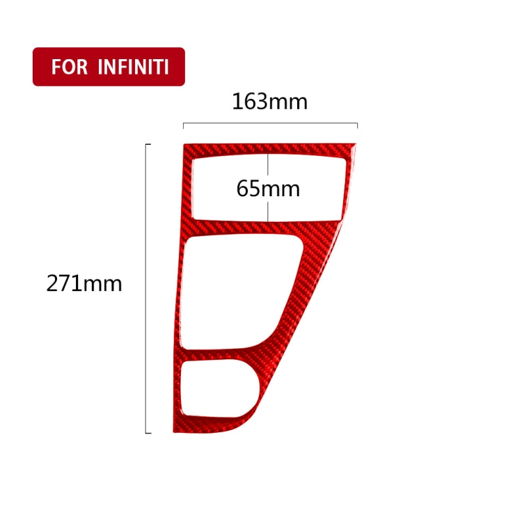 Infiniti Q50 Carbon Fibre Gear Panel Trim Sticker (2014-2020) - Left-Hand Drive