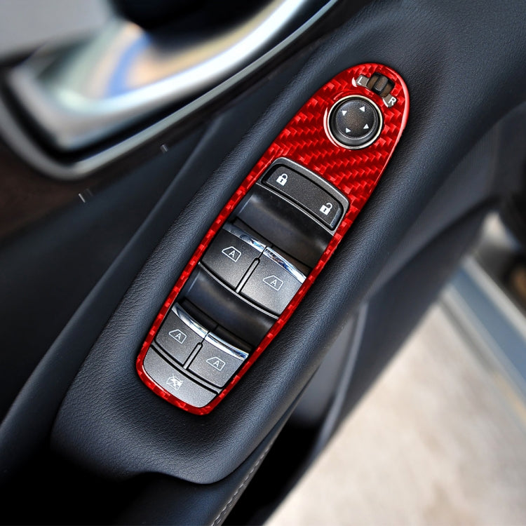 Infiniti Q50 2014-2020 Carbon Fibre B-Style Window Lift Panel Trim Sticker for Left-Hand Drive