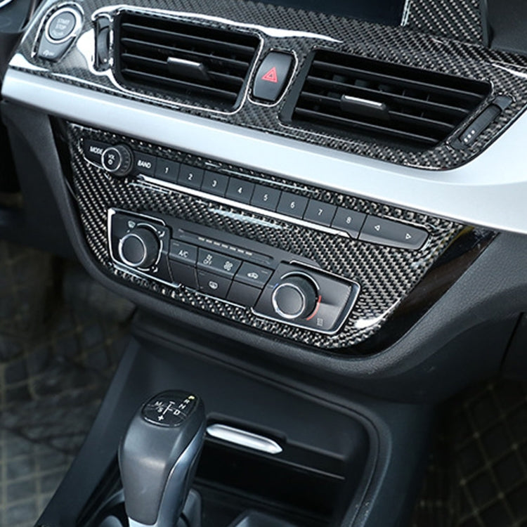 Stylish Carbon Fibre Air Conditioning Switch Panel Sticker for BMW F52 1 Series Sedan (2017-2019) - Left Drive Upgrade