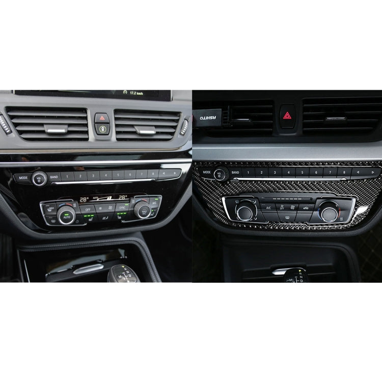 Stylish Carbon Fibre Air Conditioning Switch Panel Sticker for BMW F52 1 Series Sedan (2017-2019) - Left Drive Upgrade