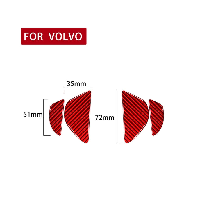 Volvo V60 Carbon Fibre Inner Door Bowl Stickers (2010-2017) - Custom Stylish Décor for Left & Right Drive