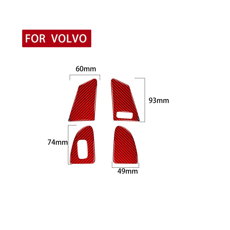 Volvo V60 Carbon Fibre Window Lift Button Decor Sticker (2010-2017) - Right Drive
