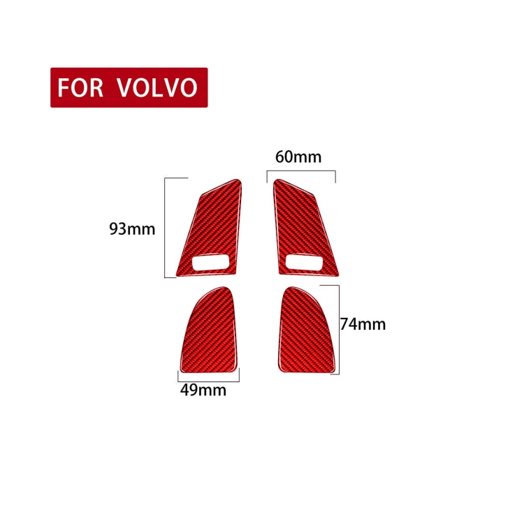 Volvo V60 Carbon Fibre Car Window Lift Button B Decorative Sticker (2010-2017) - Left & Right Drive