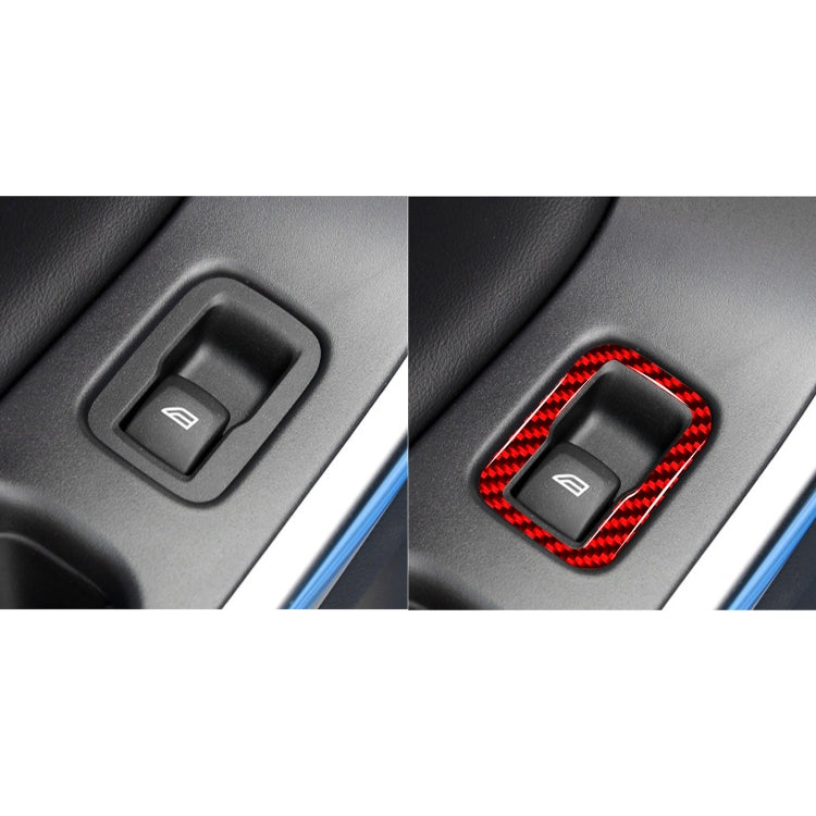 Carbon Fibre Window Lift Button Sticker for Volvo V60 & S60 (2010-2018) - Left Drive Decor Enhancement