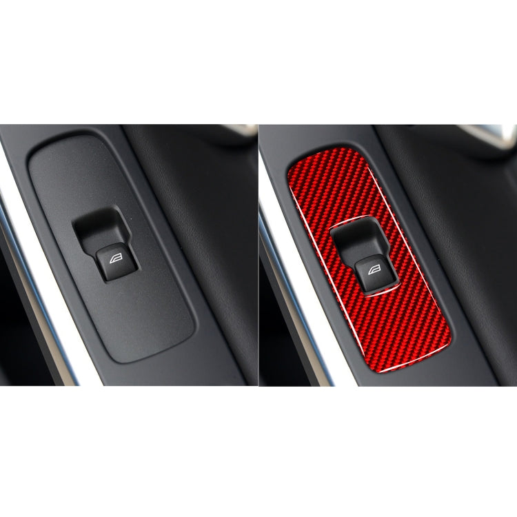 Carbon Fibre Window Lift Button Sticker for Volvo V60 & S60 (2010-2018) - Left Drive Decor Enhancement