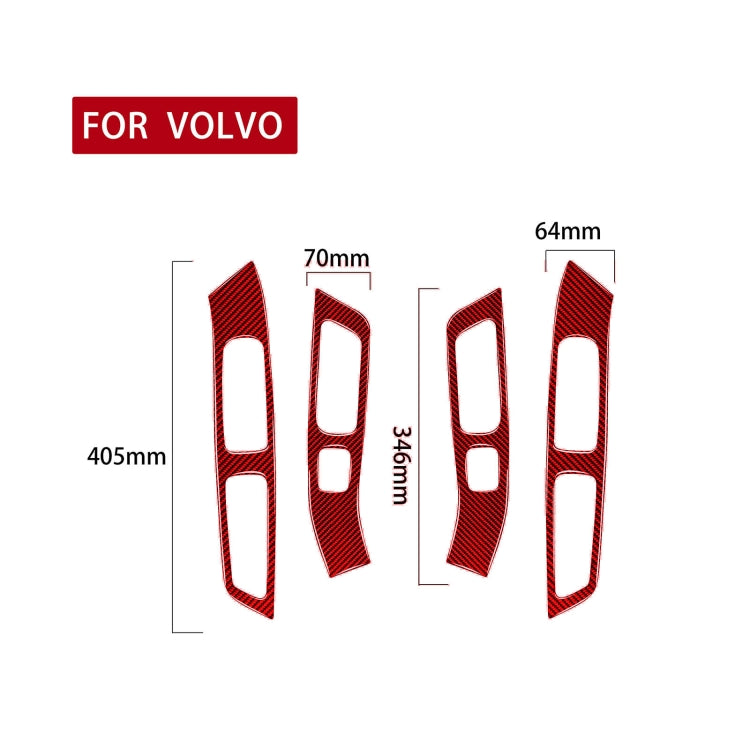 Stylish Carbon Fibre Window Lift Decals for Volvo V60 & S60 (2010-2018)