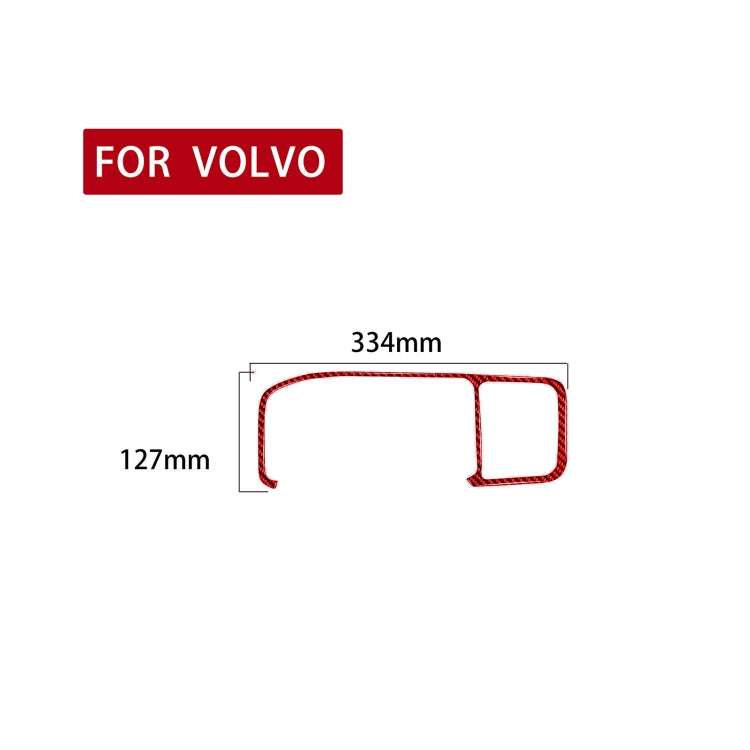 Carbon Fibre Decorative Navigation Frame Stickers for Volvo V60 (2010-2017) - Left Hand Drive