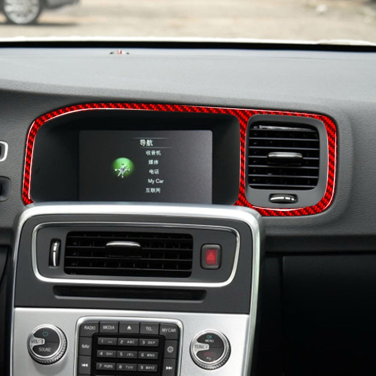 Carbon Fibre Decorative Navigation Frame Stickers for Volvo V60 (2010-2017) - Left Hand Drive